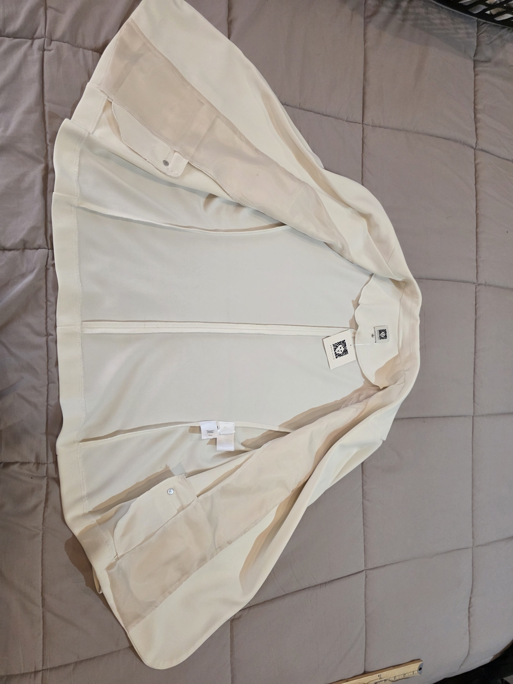 Anne Klein Off White Open-Front Blazer Jacket Size L NWT - Picture 10 of 15
